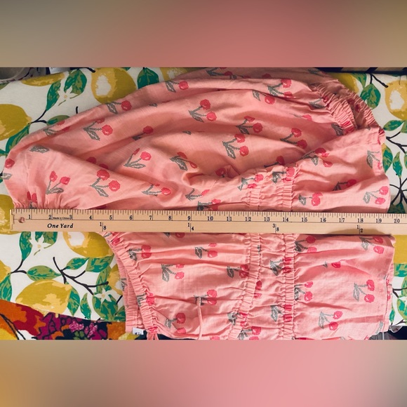 Arizona Jean Peasant Blouse with Cherries - Picture 7 of 9